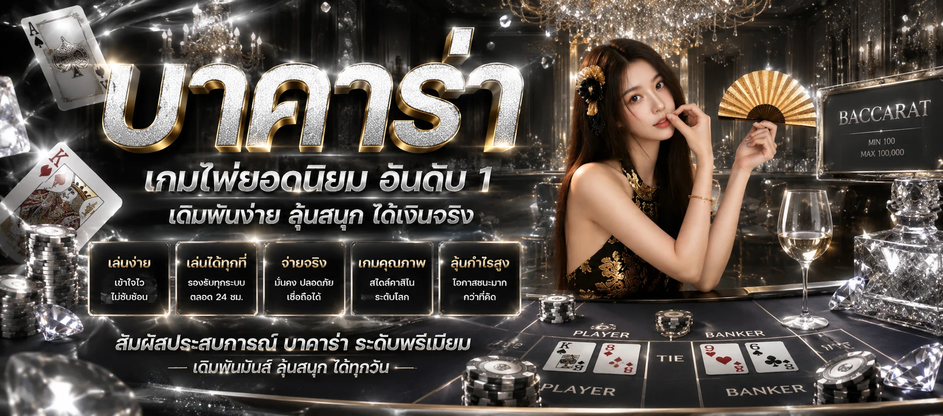 คาสิโนออนไลน์ UFAKEY777 บาคาร่า ไฮโล รูเล็ต เล่นสดกับดีลเลอร์จริง
